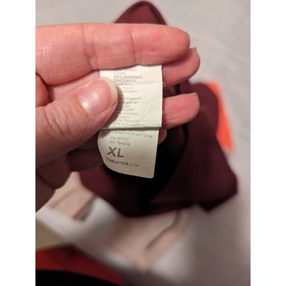 Fabletics Zone High Waisted Legging Large/XL Burgundy Rust Desert Rose Pant - Picture 10 of 16